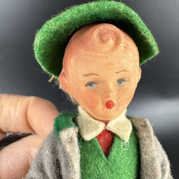 Vintage 4.5" Tall Ceramic German Dolls Boys and Girl Lot of 3 - Picture 9 of 15